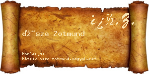 Ősze Zotmund névjegykártya